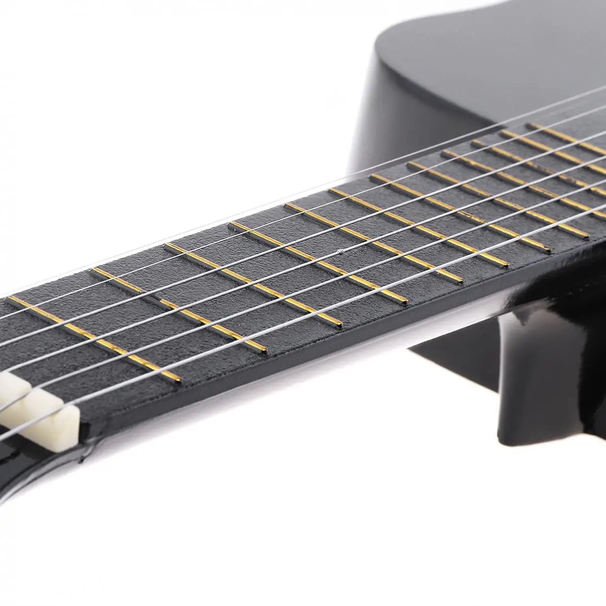 Détails de la Guitare classique pour enfant en bois de tilleul de couleur noir