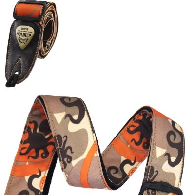Détails de la Sangle Guitare Tactique Spirales Ardentes