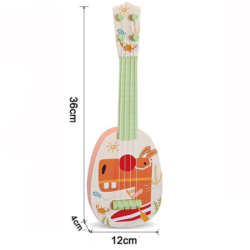 Dimensions Guitare Enfant 'Hippo Malin du Verger' pour les tout-petits !