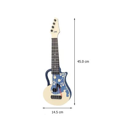 Dimensions Guitare Enfant Modèle Bleu Notes Ludiques