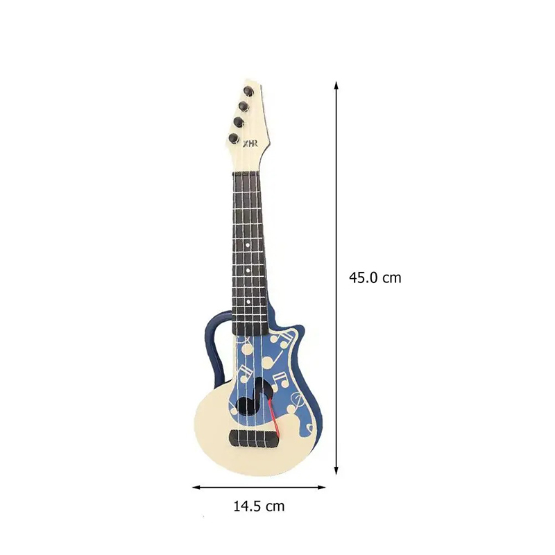 Dimensions Guitare Enfant Modèle Bleu Notes Ludiques