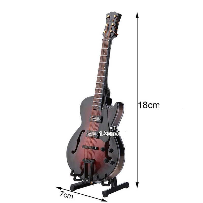 Dimensions Guitare Miniature 'Red Velvet Jazz'