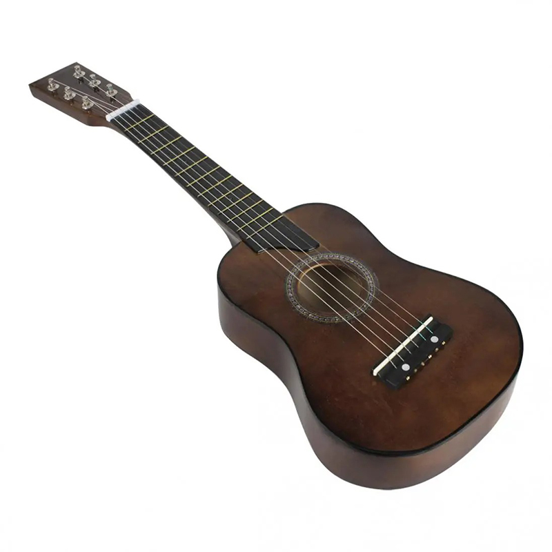 Guitare accoustique pour enfant en bois de tilleul Couleur Coffee