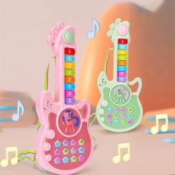 Guitare enfant – Thématique ludique – “Mini Licorne Rock” - 2 couleurs au choix !