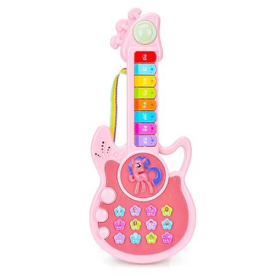 Guitare enfant – Thématique ludique – “Mini Licorne Rock” Couleur Rose