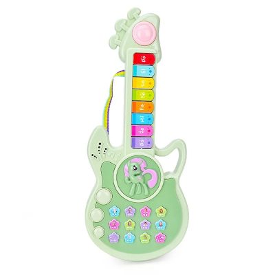 Guitare enfant – Thématique ludique – “Mini Licorne Rock” Couleur Vert