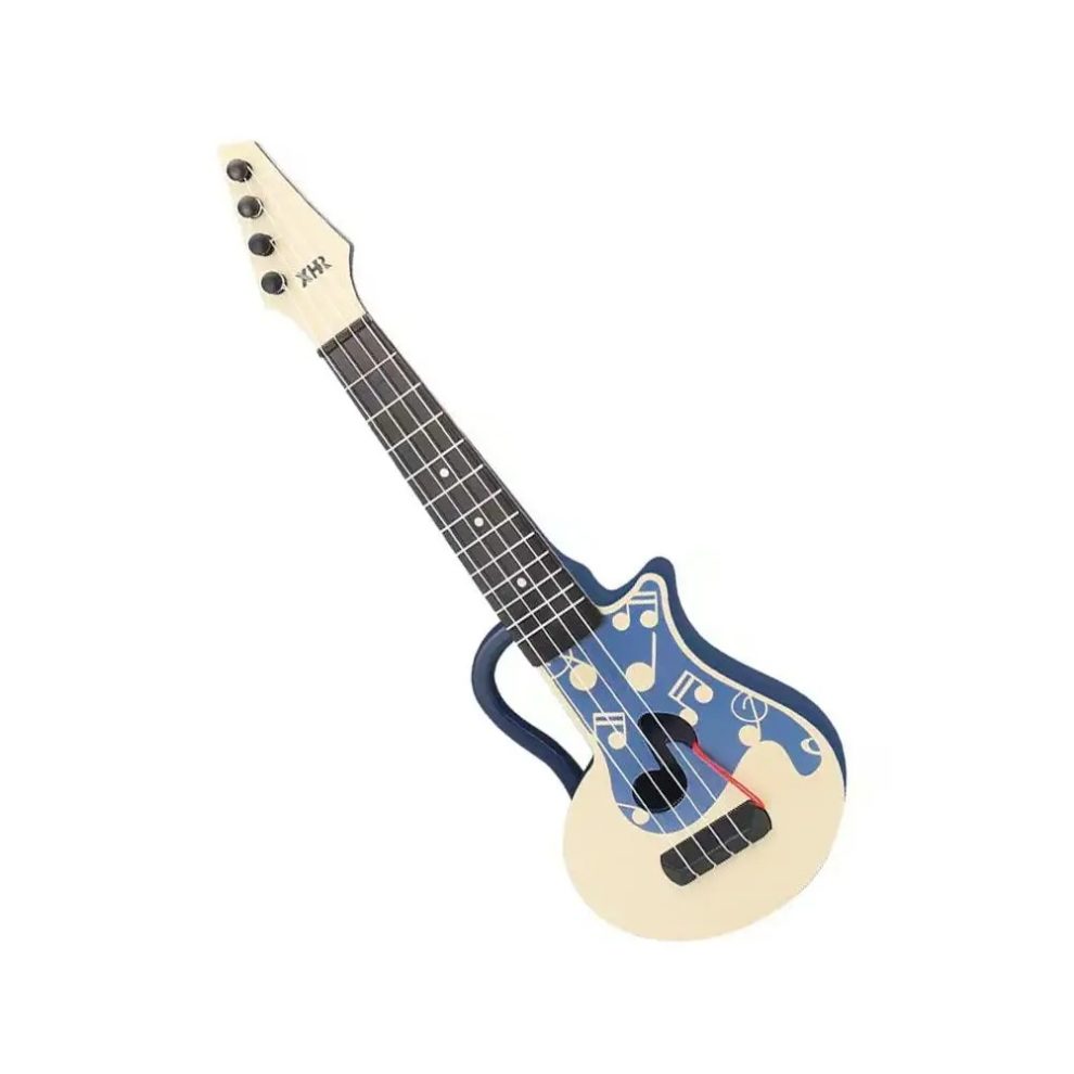 Eichhorn Guitare Enfant 54 Cm – Bleue, 6 Cordes Accordables, Motif Dinosaure – Dès 3 Ans, Bois Naturel