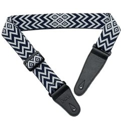 Sangle Guitare Acoustique Tissé Jacquard 'Vague Nocturne'