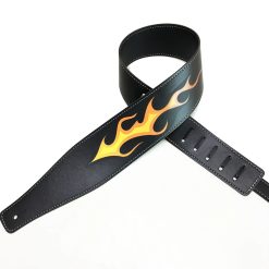 Sangle Guitare Flammes Lames de Feu