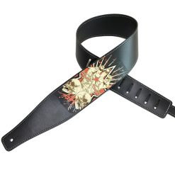 Sangle Guitare Tête de Mort Émeute Sanguinaire