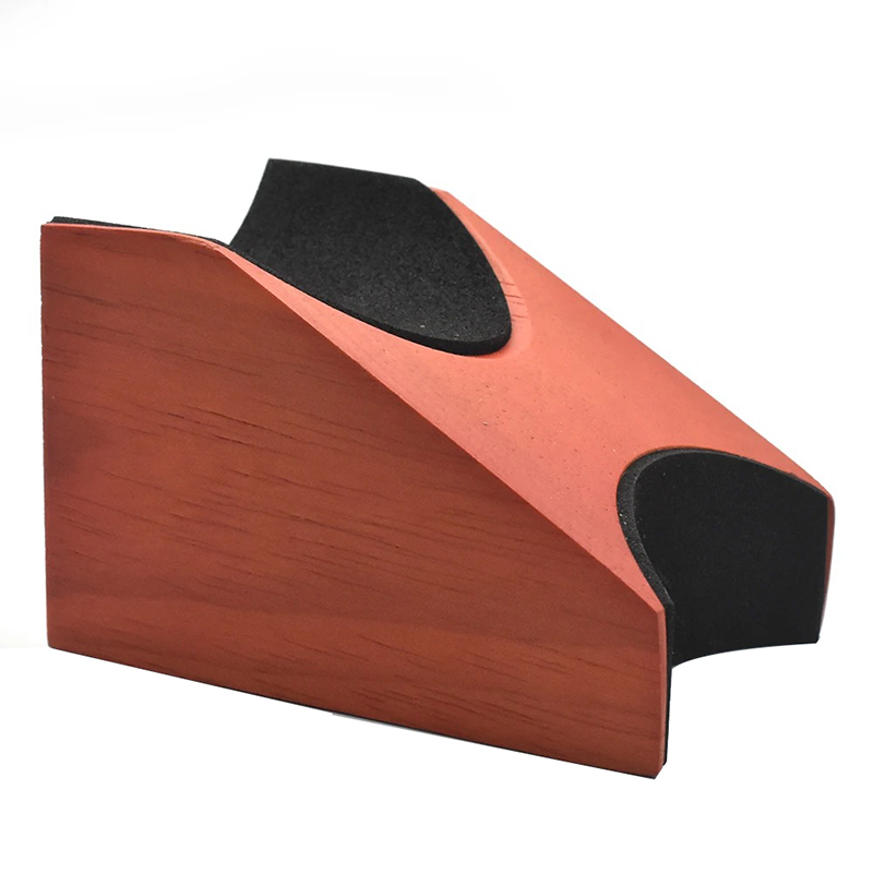 Support Repose-Manche en Bois pour Guitar & Ukulélé – Antidérapant et Stable Couleur orange