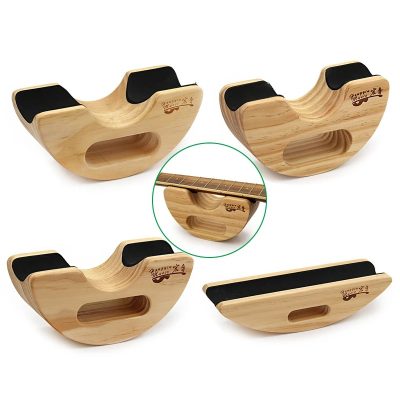 Support Repose-Manche en Bois pour Manche de Basse – Forme Semi-Circulaire Antidérapante