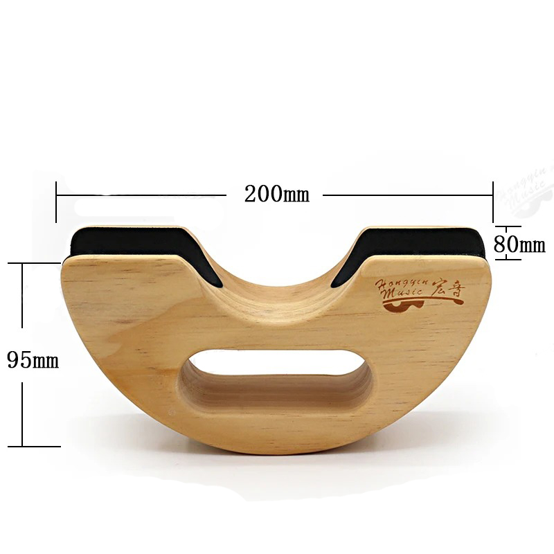 Support Repose-Manche en Bois pour Manche de Basse – Forme Semi-Circulaire Antidérapante Modele 2