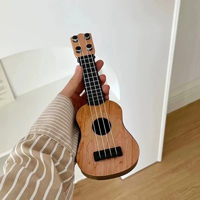 Vue détaillée Mini Guitare Ukulélé Enfant – Ukulélé Classique Bois Naturel