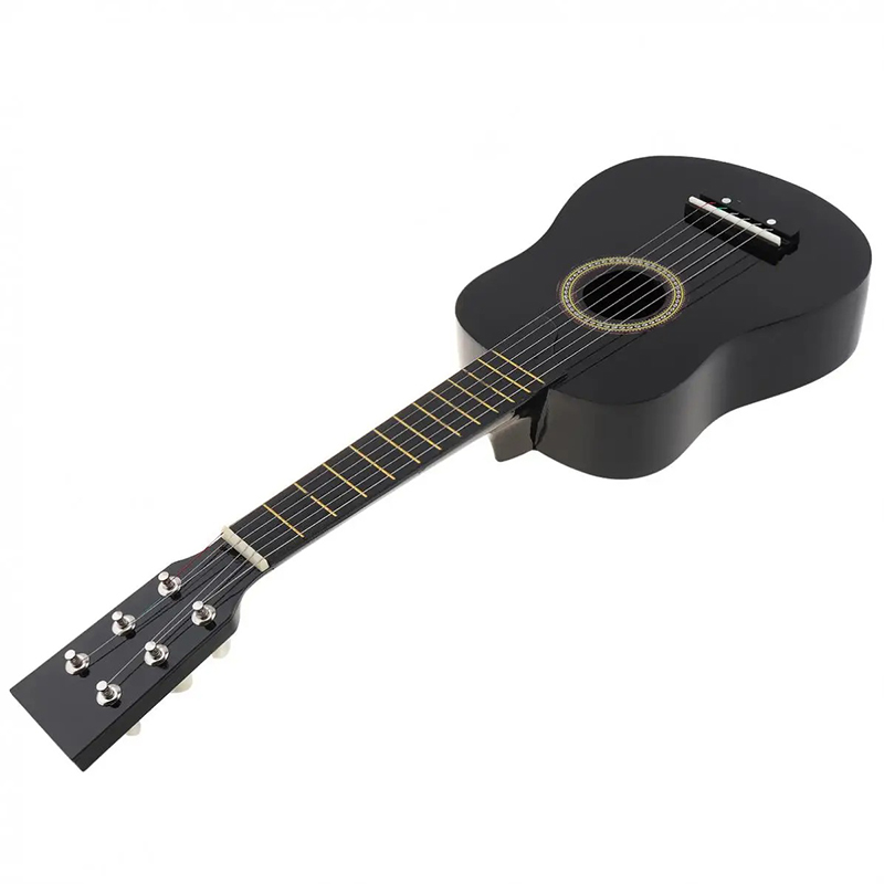 Vue générale Guitare classique pour enfant en bois de tilleul de couleur noir