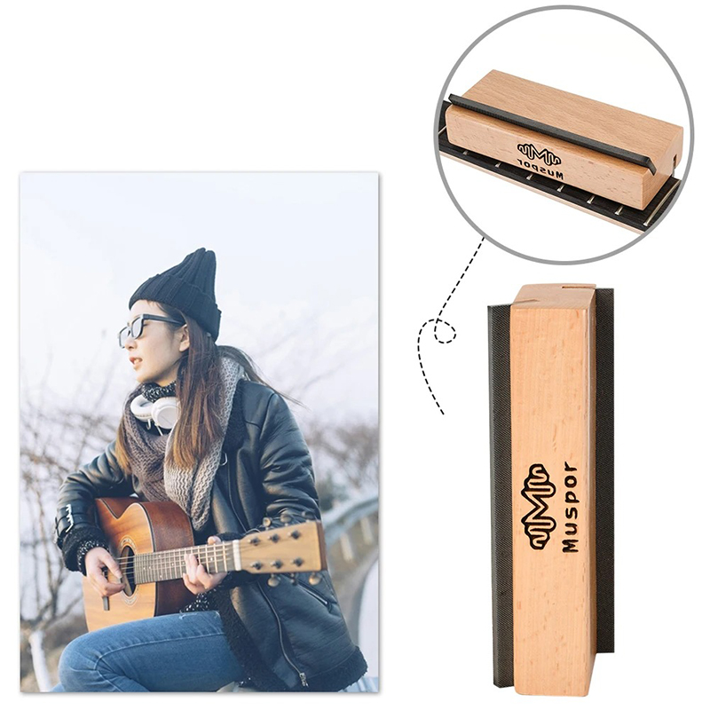 Vue générale Outil Lime de Luthier 2-en-1 pour Guitare – Bloc en Bois avec Angles 35° et 90° pour Polissage et Entretien des Frettes