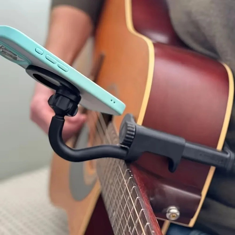 Vue générale Support Téléphone pour Guitare – Clip Universel Mains Libres Réglable
