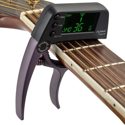 Capodastre Accordeur LCD Modèle Clip & Tune Polyvalent Couleur Coffee