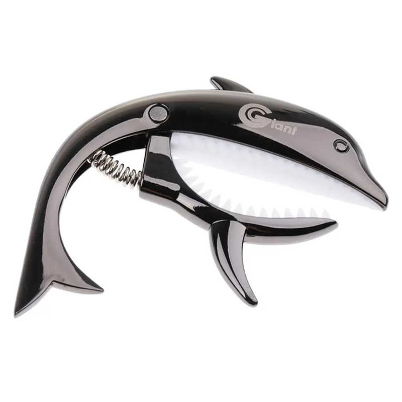 Capodastre Guitare Design Dauphin - Métal Original pour Guitare Acoustique & Électrique Couleur Noir
