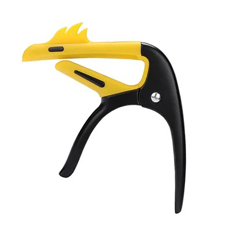 Capodastre Guitare Design Flamant Rose - Serrage Métal + 3 Médiators Offerts Couleur Jaune