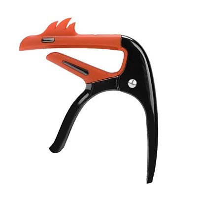 Diseño de Capo de Guitarra de Flamenco Rosa - Ajuste de Metal + 3 Púas de Regalo Color Naranja