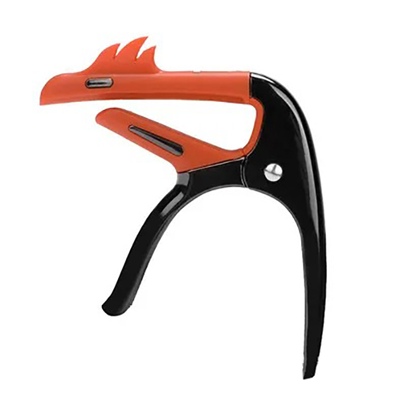 Capodastre Guitare Design Flamant Rose - Serrage Métal + 3 Médiators Offerts Couleur Orange