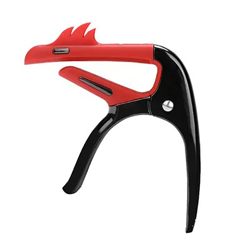 Capodastre Guitare Design Flamant Rose - Serrage Métal + 3 Médiators Offerts Couleur Rouge