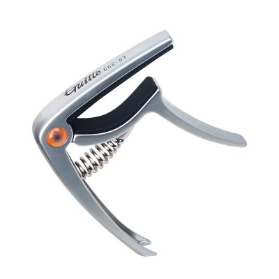 Capodastre de Guitare Style Vintage à Ressort Acier Couleur Argent