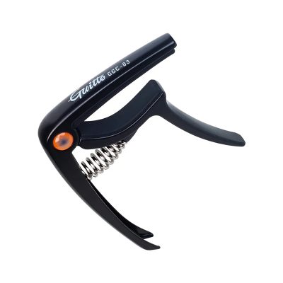 Capodastre de Guitare Style Vintage à Ressort Acier Couleur Noir