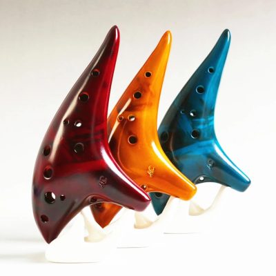 Details de l'Ocarina 12 Trous Alto C - Instrument à Vent en Résine pour Débutants et Musiciens Confirmés (Style Zelda)