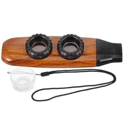 Détails du Kazoo Électrique Sans Fil - Design Bois Vintage - Effets Sonores Multiples