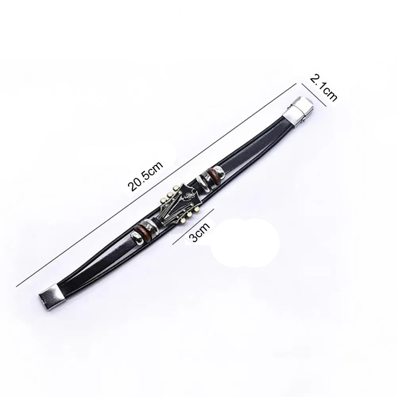 Dimensions Bracelet Guitare – Tête de Manche Rock 'Accords Chromatiques' Couleur
