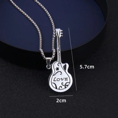 Dimensions Pendentif Guitare Acoustique Love Melody
