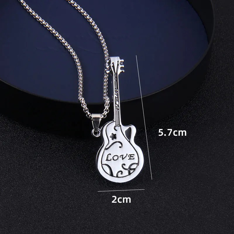 Dimensions Pendentif Guitare Acoustique Love Melody