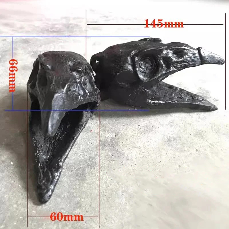 Dimensions Sifflet Aztèque Crâne de Corbeau Chant du Messager d'Outre-Tombe