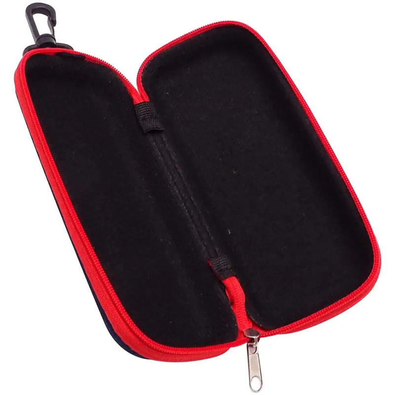 Étui Rigide pour Kazoo - Pochette de Transport Antichoc avec Mousqueton Couleur Rouge