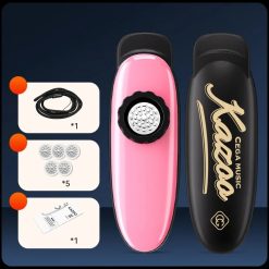 Kazoo Classique Tube Unique à Son Pur (Son Clair et Minimaliste) - idéal pouru débutuant Couleur Rose