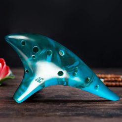 Magnifique Ocarina 12 Trous Alto C - Instrument à Vent en Résine pour Débutants et Musiciens Confirmés (Style Zelda)