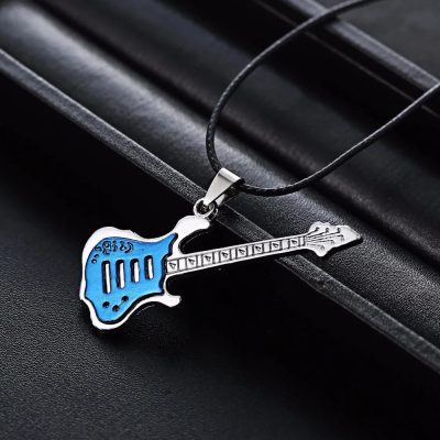 Magnifique Pendentif Guitare Rock 'Solo Chromatique' en 2 couleurs au choix
