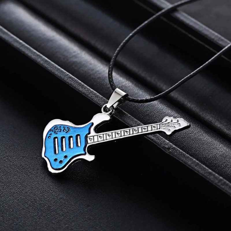 Magnifique Pendentif Guitare Rock 'Solo Chromatique' en 2 couleurs au choix