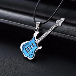 Magnifiqueu Pendentif Guitare Rock 'Solo Chromatique' - 2 couleurs au choix
