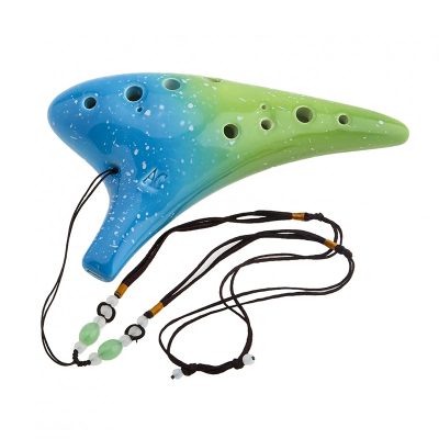 Ocarina Céramique 12 Trous - Mélodie des Éléments Couleur Multi