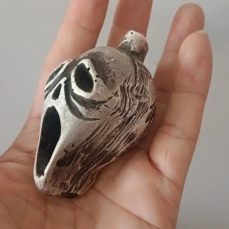 Ocarina - Crâne de Corbeau Sifflet du Messager Sombre