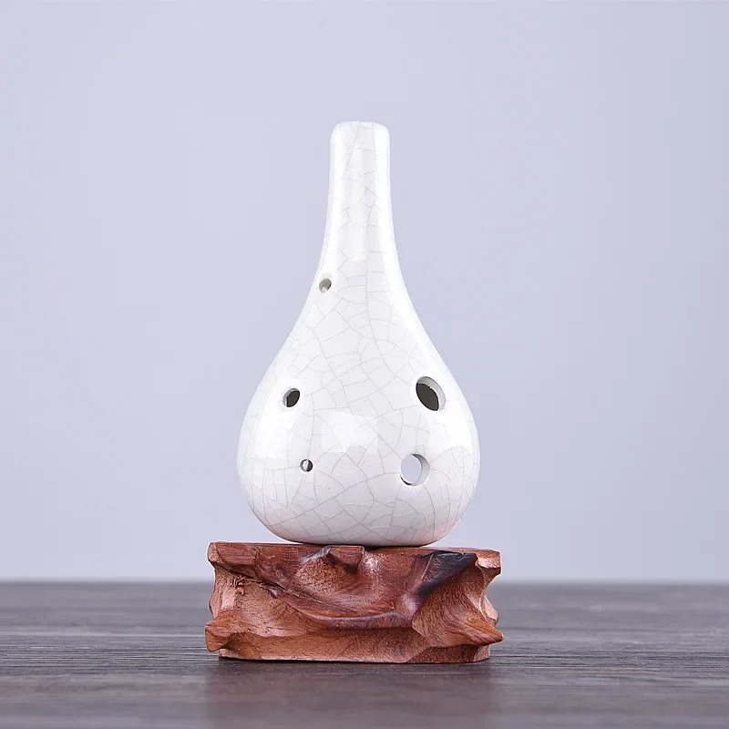 Ocarina Goutte Céramique - Sonorité Zen Élégante Couleur Blanc