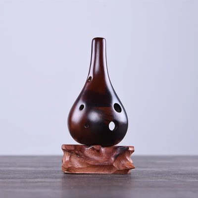 Ocarina Goutte Céramique - Sonorité Zen Élégante Couleur Wood
