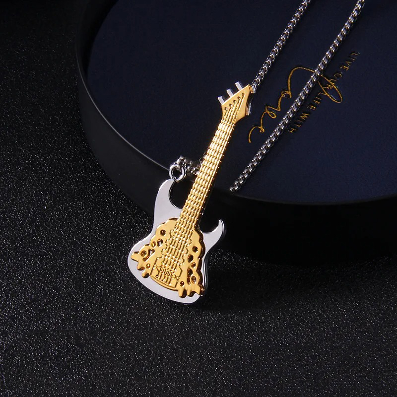 Pendentif Guitare Rock - Golden Strings