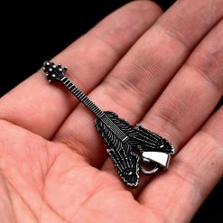 Pendentif - Guitare Rock Metatl - Griffe Squelettique