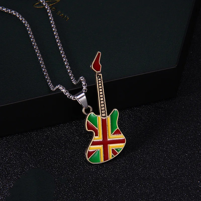 Pendentif Guitare Rock - Rasta Rebel