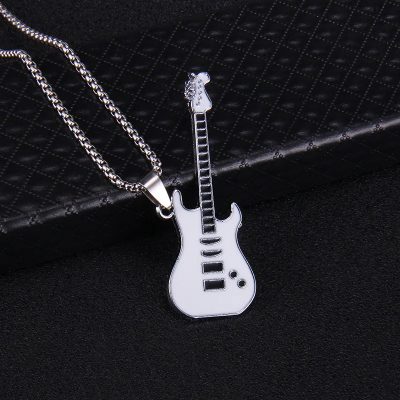 Pendentif Guitare Rock Strat’Color Couleur Blanc