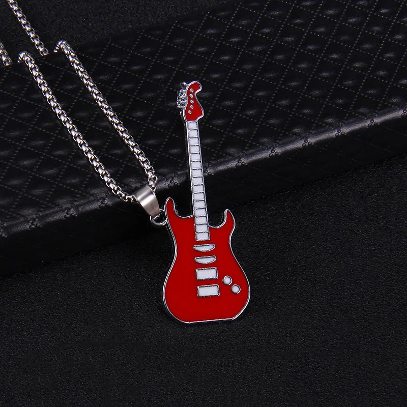 Pendentif Guitare Rock Strat’Color Couleur Rouge